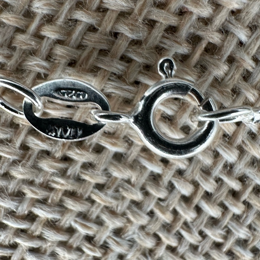 Heart-Shaped Cinnabar in Agate Pendant Necklace on Sterling Silver Bail & Chain - Picture 9 of 12
